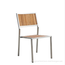 304# Stainless Steel Burma Teak Outdoor Dining Chair